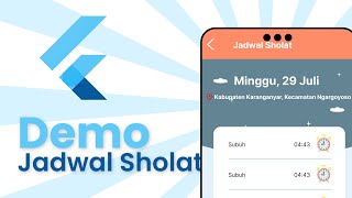 Demo Jadwal Sholat Flutter  Ghazwan Rayyana [upl. by Nogras]