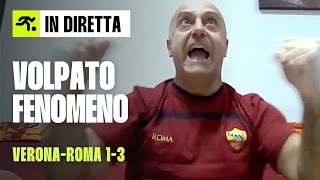 LE REAZIONI IN DIRETTA DEI TIFOSI ROMANISTI AI GOAL quotVOLPATO È UN CAMPIONEquot  VERONAROMA 13 [upl. by Langille]