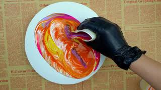 《F18》Fluid Art Swirling Feather  Mystical Life Force Acrylic Pour Painting Tutorial for All Levels [upl. by Corel]