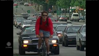 1996 Burrard Bridge bike lane experiment [upl. by Angid]