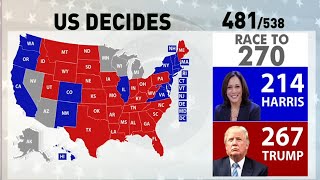 US Election Results Counting LIVE News Trump On Brink Of Landslide Victory Harris Cancels Speech [upl. by Moshell]