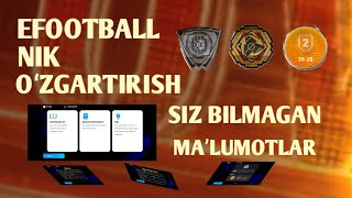 EFOOTBALL NIK OʻZGARTIRISH [upl. by Barnaba]