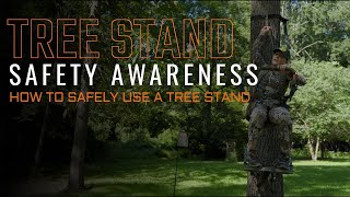 How to use a summit climbing tree stand  Tree stand safety awareness month  The Green Way Outdoors [upl. by Anaoy]