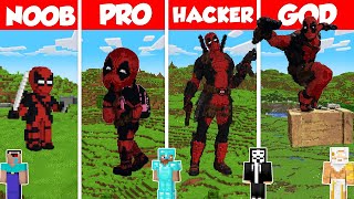 DeadPool Statue Build Battle Challenge  Noob vs Pro vs Hacker vs God  Minecraft Animation [upl. by Niwrud]