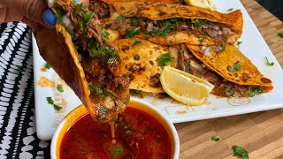 BIRRIA QUESA TACOS STEP BY STEP  BEEF TACO RECIPE  TERRIANN’S KITCHEN [upl. by Folberth103]