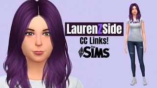 LaurenZSide  Sims 4  CAS  CC Links [upl. by Ycniuq832]