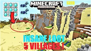 Minecraft PE  BEST DIAMOND BLACKSMITH SEED EVER  5 VILLAGES  MCPE 121 [upl. by Sane]