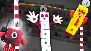 Numberblocks TenVaulting  Learn To Add Large Numbers  Keiths Toy Box [upl. by Drandell597]