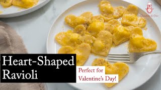 HeartShaped Ravioli Stuffed with Ricotta amp Mozzarella Cheese [upl. by Aynas]