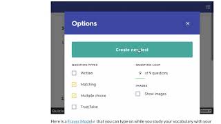 Creating a Test with Quizlet [upl. by Iloj]