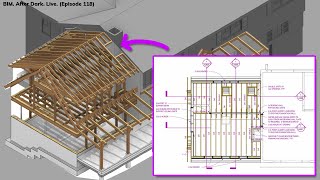 Modeling Wood Structure in Revit  Residential The North Wing  PT 4 [upl. by Neerual427]