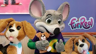 Chuck E Cheese and FurReal Chatty Charlie  Eli loves Charlie the Dog [upl. by Gereron97]