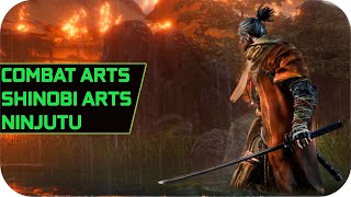 Sekiro All Skills Attacks Moveset Combat Arts Shinobi Martial Arts Ninjutu Skills [upl. by Lemire]