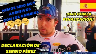 Esto dijo Checo Pérez de las Prácticas Libres 1 y 2 y como le afectó los cambios en el Coche F1 [upl. by Annaej]