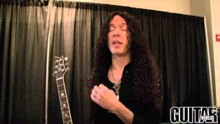 Marty Friedman on his PRS Signature Model at NAMM 2014 [upl. by Esiuole990]