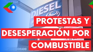 RECLAMO POR COMBUSTIBLE SE INTENSIFICA CON PROTESTAS Productores exigen liberar importación [upl. by Ahsinik]