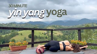 30 MIN Yin Yang Yoga  FULL BODY  Bolster  Blocks Recommended [upl. by Inirt750]