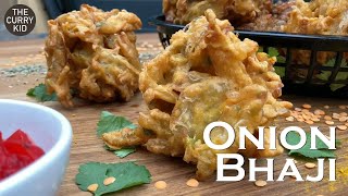 How to cook takeaway style Onion Bhajis at home in less than 10 minutes  Makes 8 Bhaji [upl. by Eisyak632]