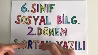 6 Sınıf Sosyal Bilgiler 2 Dönem 1 Yazılı [upl. by Liahkim]