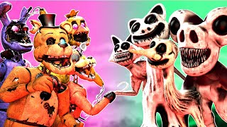 FNAF Withered Stylized Animatronics vs Zoonomaly Monsters [upl. by Pardo]