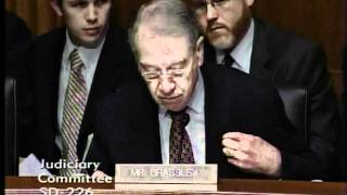 Grassley questions AG Holder on ATF Project Gunrunner [upl. by Gnuy944]