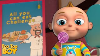 Too Too Boy  Can You Eat Challenge  Videogyan Kids Shows  Funny Cartoons  Comedy Series [upl. by Nnanaej]