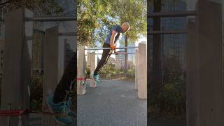 Resistance band functional exercise idea outdoorfitness strengthcoach nogymrequired strength [upl. by Jess]