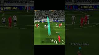 Roberto Carlos knuckle shot freekickefootball2025pesmobiletop10goals efootball2024pesefootball [upl. by Ecnahoy761]