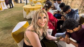 My American Fiancées 1st Mehndi Ceremony in India 😍 [upl. by Assiren]