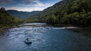 New River Gorge Float Fishing for Smallmouth Bass [upl. by Matthiew]