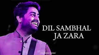 Dil Sambhal Ja Zara  LYRICS  Arijit Singh Mohammad Irfan Ali Saim Bhat [upl. by Anehta]