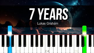 7 Years  Lukas Graham  PIANO SHEET MUSIC  MIDI 🎹 [upl. by Lajet]