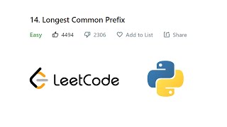 Longest Common Prefix  Leetcode  Python  Love Babbar DSA Cracker Sheet [upl. by Naginnarb]