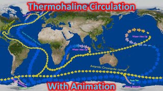 Thermohaline circulation Meridional overturning detailed explanation with Animation for UPSC [upl. by Forest]