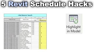 5 Tips and Tricks for Schedules in Revit Tutorial [upl. by Akilam6]