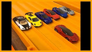 Ferrari LaFerrari vs 6 Hypercar Exotics  Hot Wheels [upl. by Enamrahs]