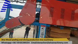 Alva 4FT Heavy Duty Spindleless Wood Log Debarking Equipment for Plywood Making [upl. by Tengler]