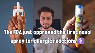 The FDA just approved the first nasal spray for allergic reactions ⚕️ allergy anaphylaxis [upl. by Esela]