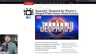 Woke Mob Cancels Jeopardy Contestant Over quotOk Signquot The Woke Cult Is Winning The Cold Civil War [upl. by Winfred]