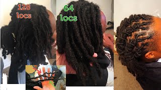 No sewing  SEAMLESS LOC COMBINATION  INSTANT THICK LOCS  128 LOCS TO 64 [upl. by Seed]