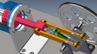 Stirling Engine Beta Type Model Animation [upl. by Acinnor978]