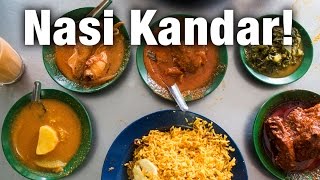 Nasi Kandar in Penang Insanely Good Curry at Restoran Tajuddin Hussain [upl. by Attekal]