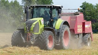 Claas Axion 830  New Holland D1210 [upl. by Sirad]