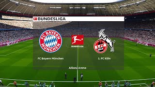 Bayern Munich vs FC Koln  Allianz Arena  202324 Bundesliga  PES 2021 [upl. by Suivatnom]