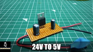 How to Make 24V to 5V Regulator Using 7805 IC [upl. by Birmingham662]