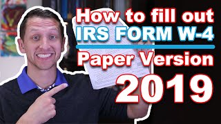 IRS Form W4 Paper Version [upl. by Favata]