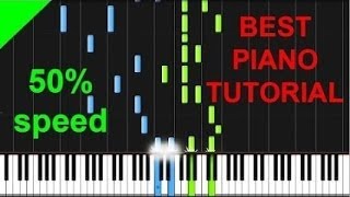 Oltremare  Ludovico Einaudi 50 speed piano tutorial [upl. by Karl]