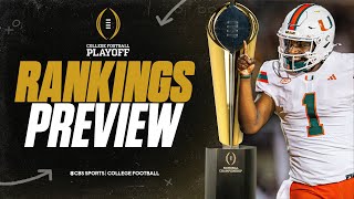 College Football Playoff Rankings PREVIEW Oregon LIKELY to claim No 1 how HIGH will Miami be [upl. by Eyt]