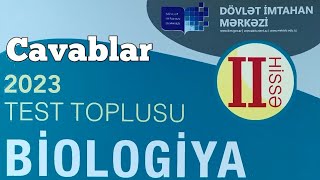 Biologiya yeni test toplusu cavabları 2ci hissə 2023 DİM [upl. by Kelwin]