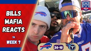 COOOOOP  JOSHYYYY  Bills Mafia Reacts To Week 7 vs Titans  Epic Uncensored Fan Reaction [upl. by Anerehs]